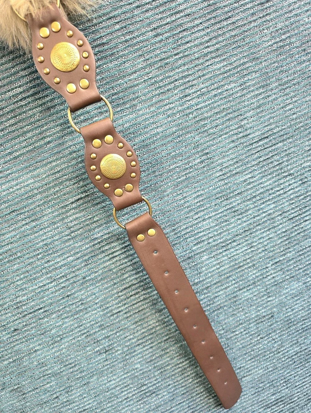 Faux Fur Y2K Style Faux Leather Belt For Cosplay, Festivals, Fun! NWOT
